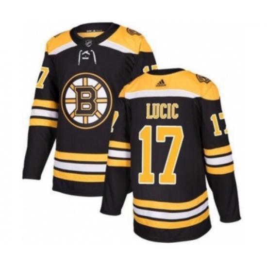 Men's Boston Bruins #17 Milan Lucic Black Stitched Jersey - Ujersey