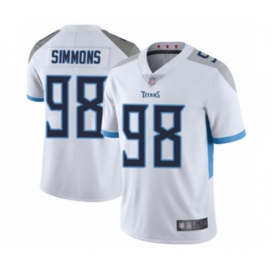 Youth Tennessee Titans #98 Jeffery Simmons White Vapor Untouchable Limited Player Football Jersey - Ujersey