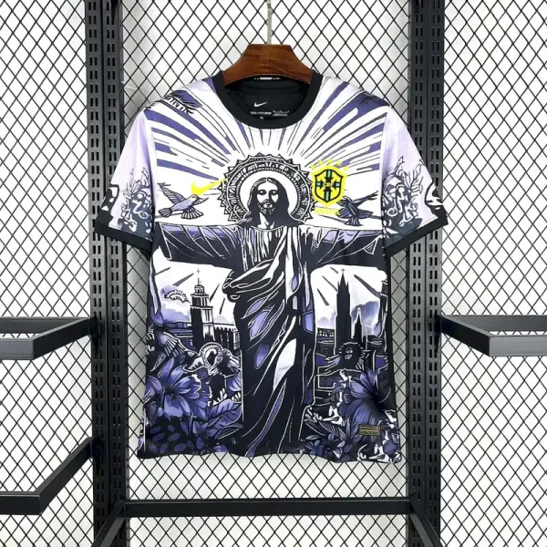 Brazil Soccer Jersey Jesus Special Edition Custom Shirt 2025 - Ujersey Shop
