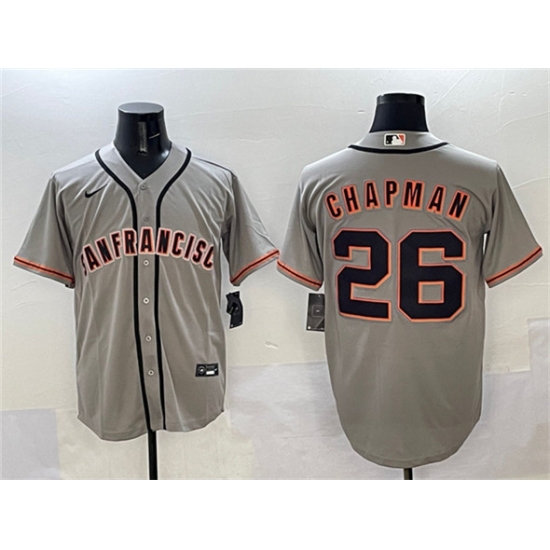 Men's San Francisco Giants #26 Matt Chapman Gray Cool Base Stitched Baseball Jersey - Ujersey