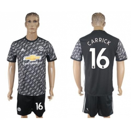 Manchester United #16 Carrick Black Soccer Club Jersey