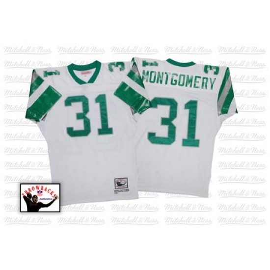 Mitchell And Ness Philadelphia Eagles #31 Wilbert Montgomery White Authentic Throwback NFL Jersey - Ujersey