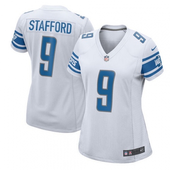 Women's Nike Detroit Lions #9 Matthew Stafford Game White NFL Jersey - Ujersey
