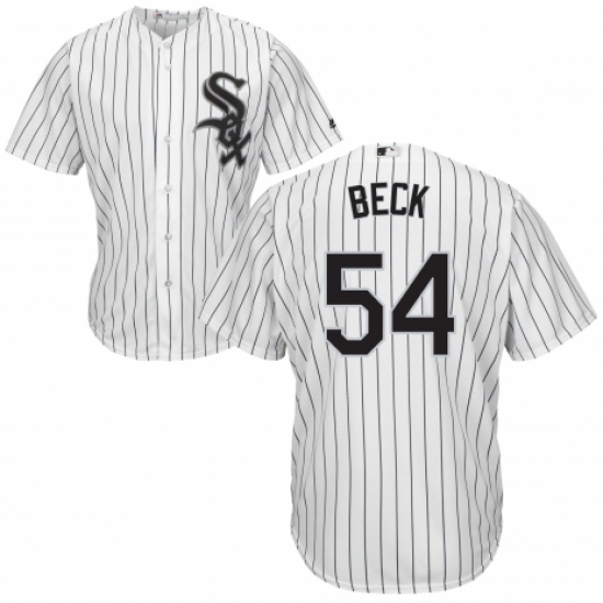 Youth Majestic Chicago White Sox #54 Chris Beck Replica White Home Cool Base MLB Jersey - Ujersey
