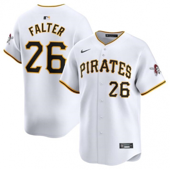 Men's Pittsburgh Pirates #26 Bailey Falter White Home Limited Baseball Stitched Jersey - Ujersey