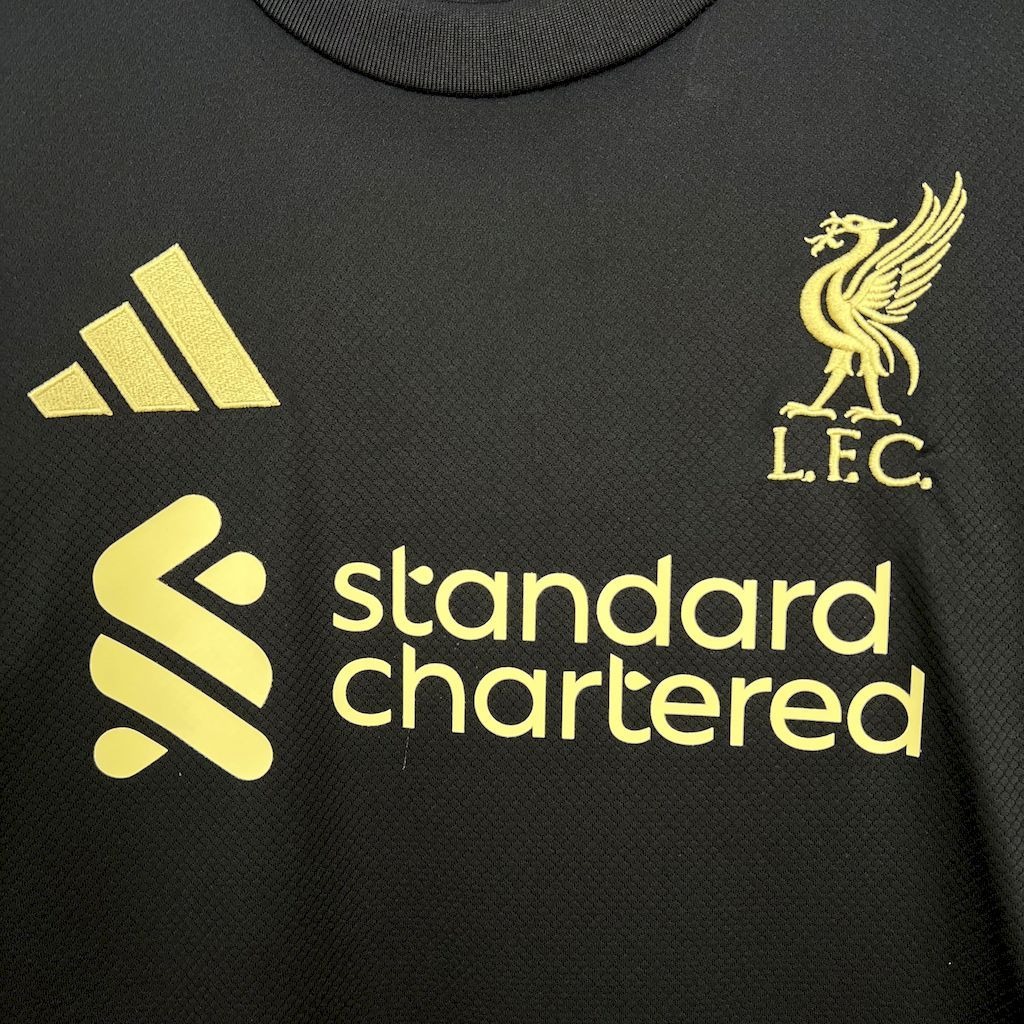 Liverpool Football Jersey Black & Golden Special Edition Custom Shirt 2025/26 - ujerseystore