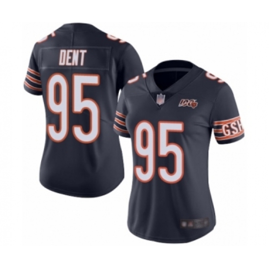 Women's Chicago Bears #95 Richard Dent Navy Blue Team Color 100th Season Limited Football Jersey - Ujersey