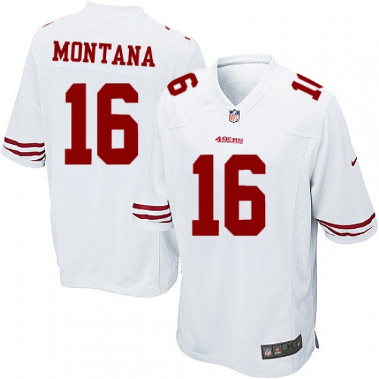 Men's Nike San Francisco 49ers #16 Joe Montana Game White NFL Jersey - Ujersey