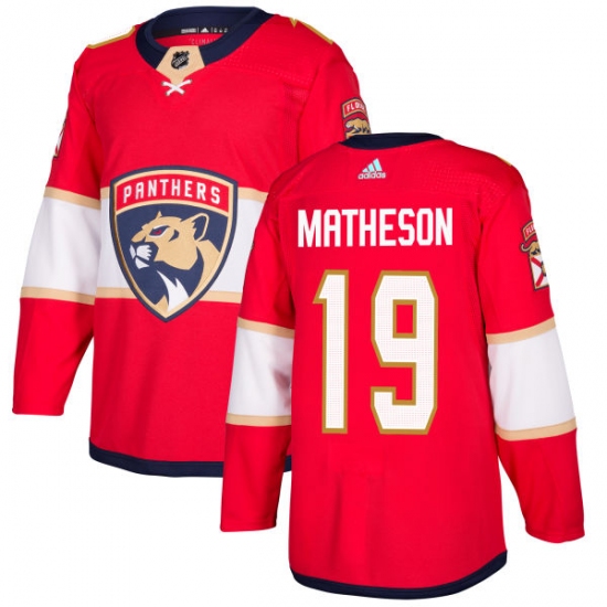 Youth Adidas Florida Panthers #19 Michael Matheson Authentic Red Home NHL Jersey - Ujersey