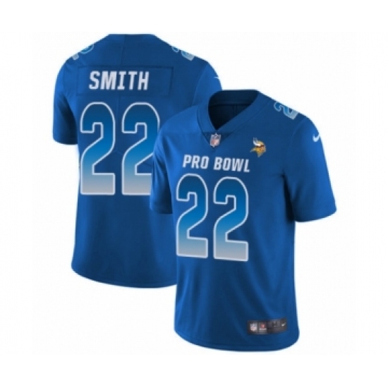 Men's Nike Minnesota Vikings #22 Harrison Smith Limited Royal Blue NFC 2019 Pro Bowl NFL Jersey - Ujersey
