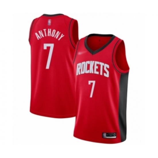 Youth Houston Rockets #7 Carmelo Anthony Swingman Red Finished Basketball Jersey - Icon Edition - Ujersey