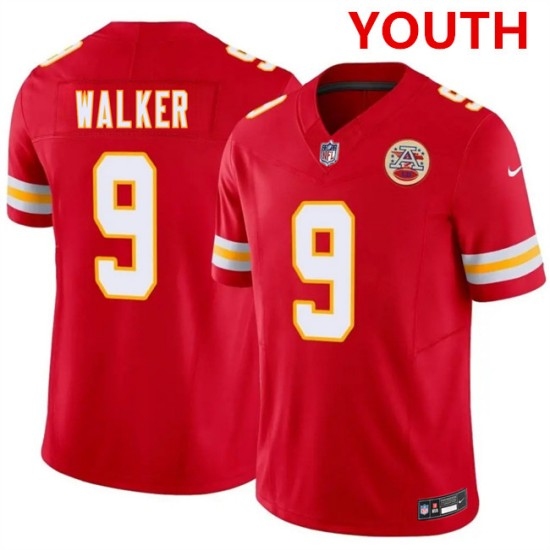 Youth Kansas city chiefs #9 kenneth walker iii red 2026 f.u.s.e. vapor untouchable limited stitched football jersey - Ujersey