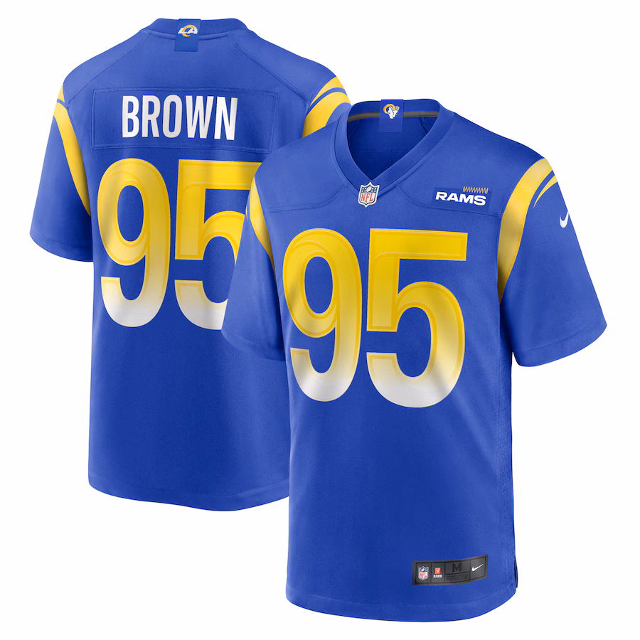 Men's Los Angeles Rams Bobby Brown III Nike  Royal Team Game Jersey - SUjersey01