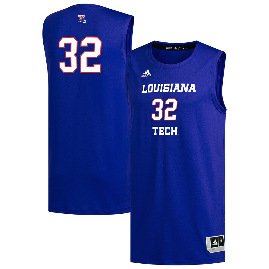 Men's adidas #1 Royal Louisiana Tech Bulldogs Replica Basketball Jersey - SUjersey01
