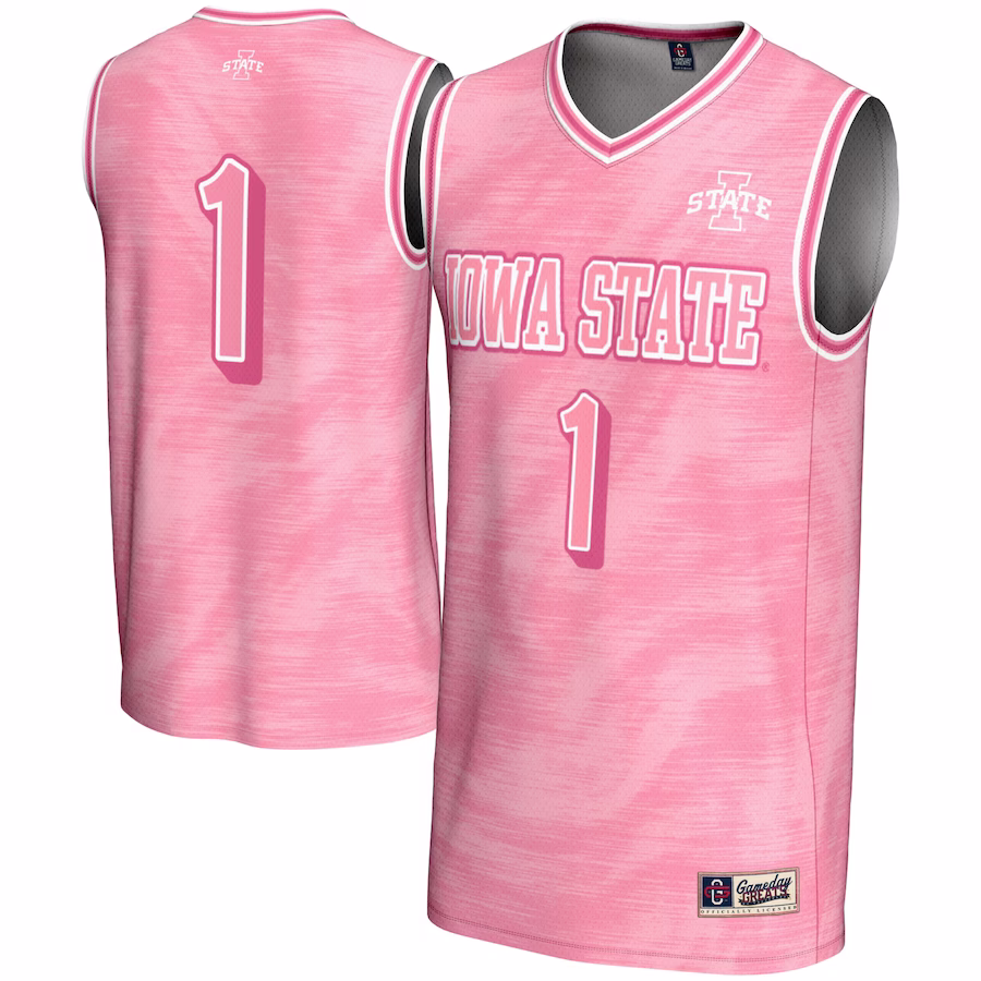 #1 Iowa State Cyclones GameDay Greats Youth Lightweight Basketball Jersey - Pink - SUjersey01