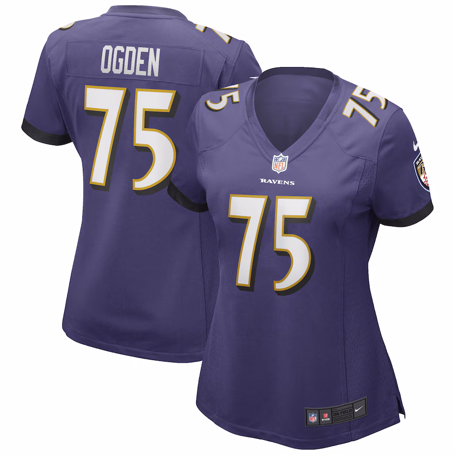 Women's Baltimore Ravens Jonathan Ogden Nike Purple Game Retired Player Jersey - SUjersey01