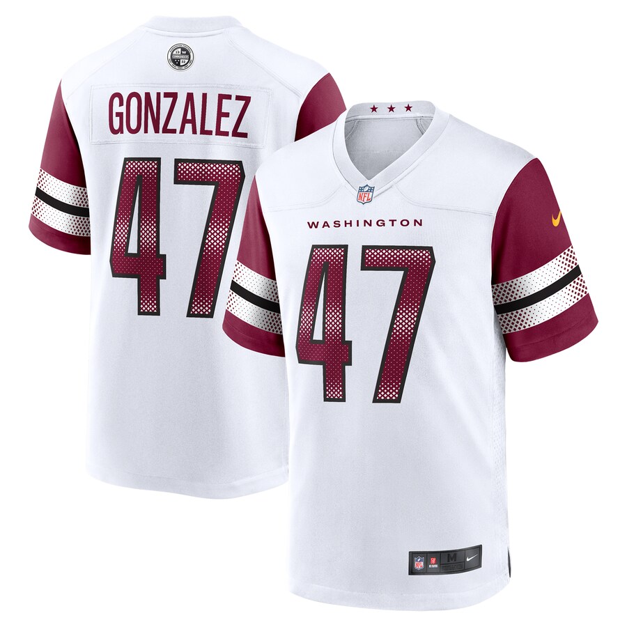 Men's Washington Commanders Zane Gonzalez Nike White Game Jersey - SUjersey01