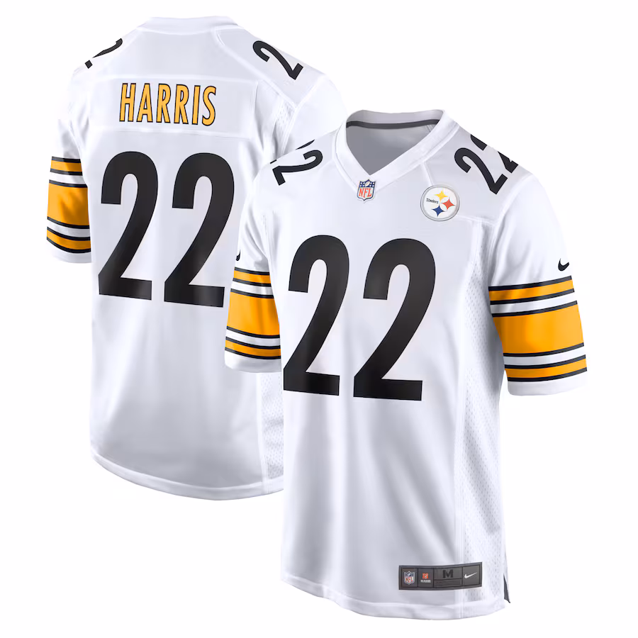 Men's Pittsburgh Steelers Najee Harris Nike White Game Jersey - SUjersey01