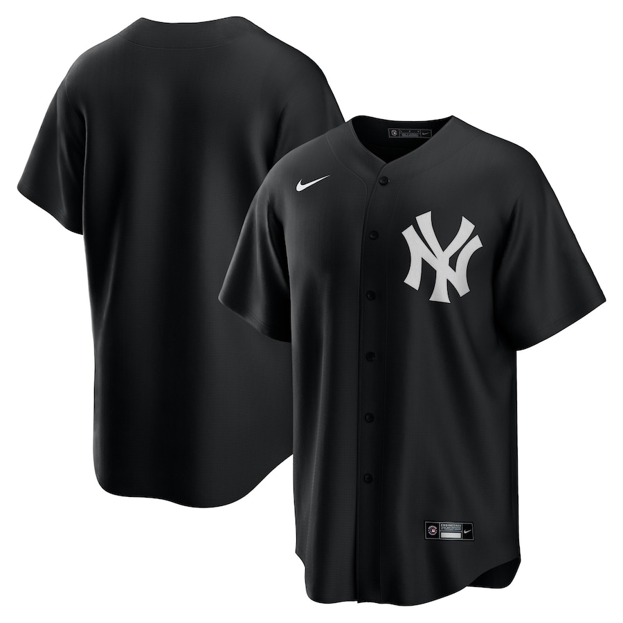 Men's New York Yankees Nike Black Lights Out Replica Jersey - SUjersey01