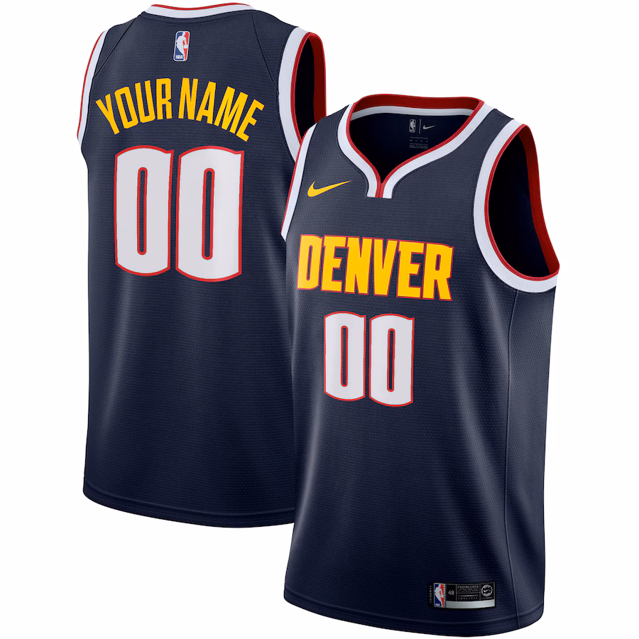 Men's Denver Nuggets Nike Navy 2022/23 Swingman Custom Jersey - Icon Edition - SUjersey01