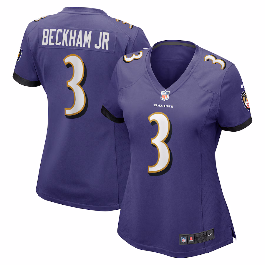 Women's Baltimore Ravens Odell Beckham Jr. Nike Purple Game Jersey - SUjersey01