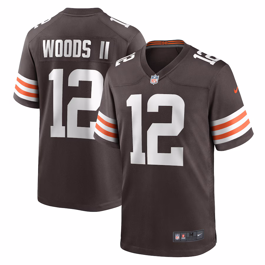 Men's Cleveland Browns Michael Woods II Nike Brown Game Player Jersey - SUjersey01