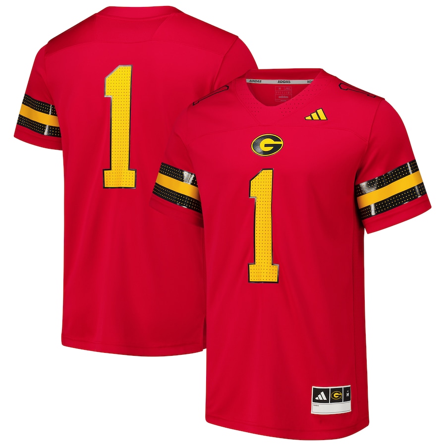 Men's adidas #1 Red Grambling Tigers Premier Strategy Jersey - SUjersey01