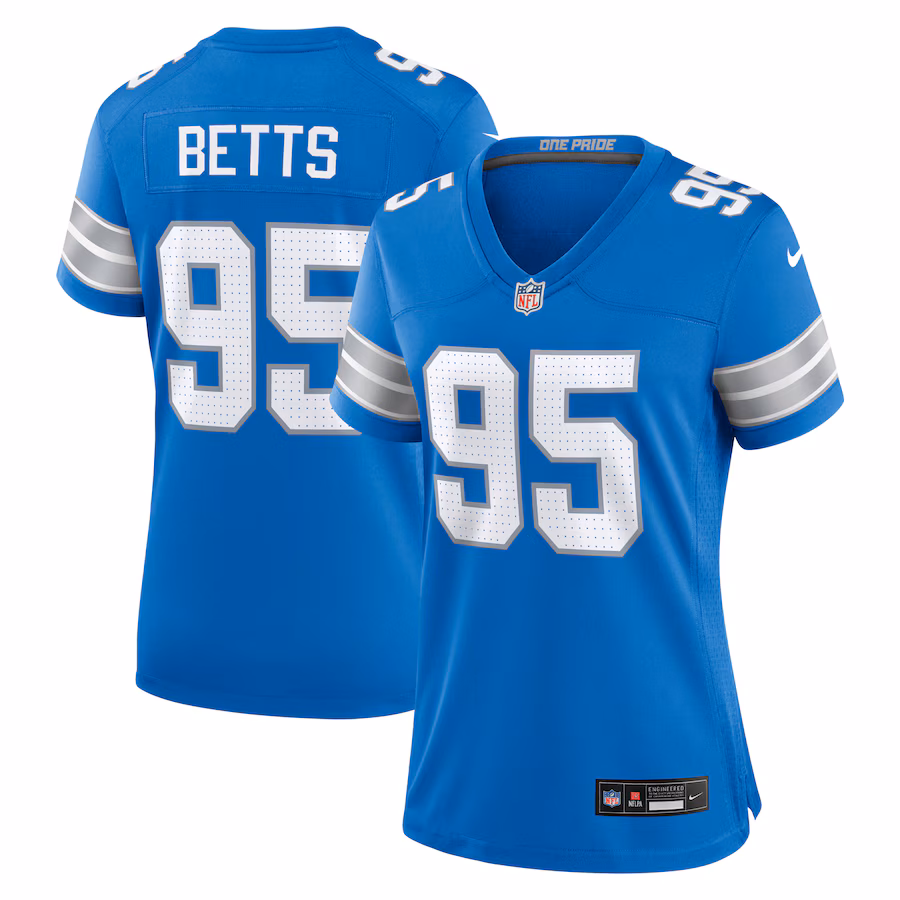 Women's Detroit Lions Mathieu Betts Nike  Blue Game Jersey - SUjersey01