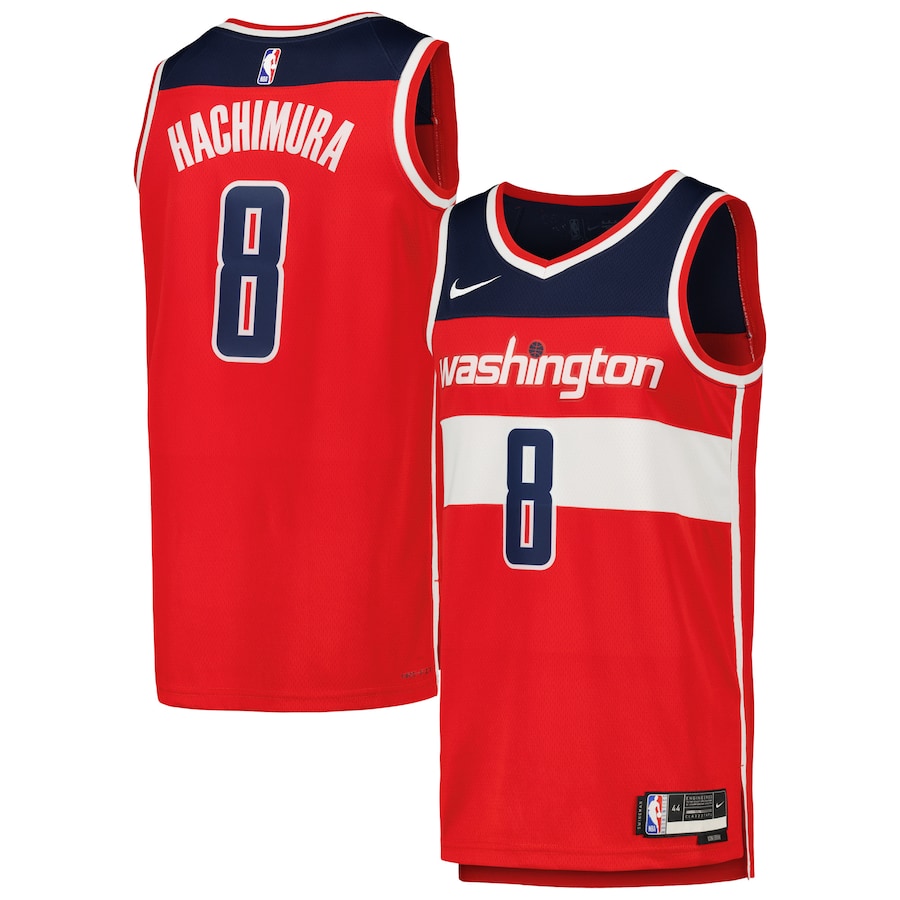 Men's Washington Wizards Rui Hachimura Nike Red Swingman Jersey - SUjersey01