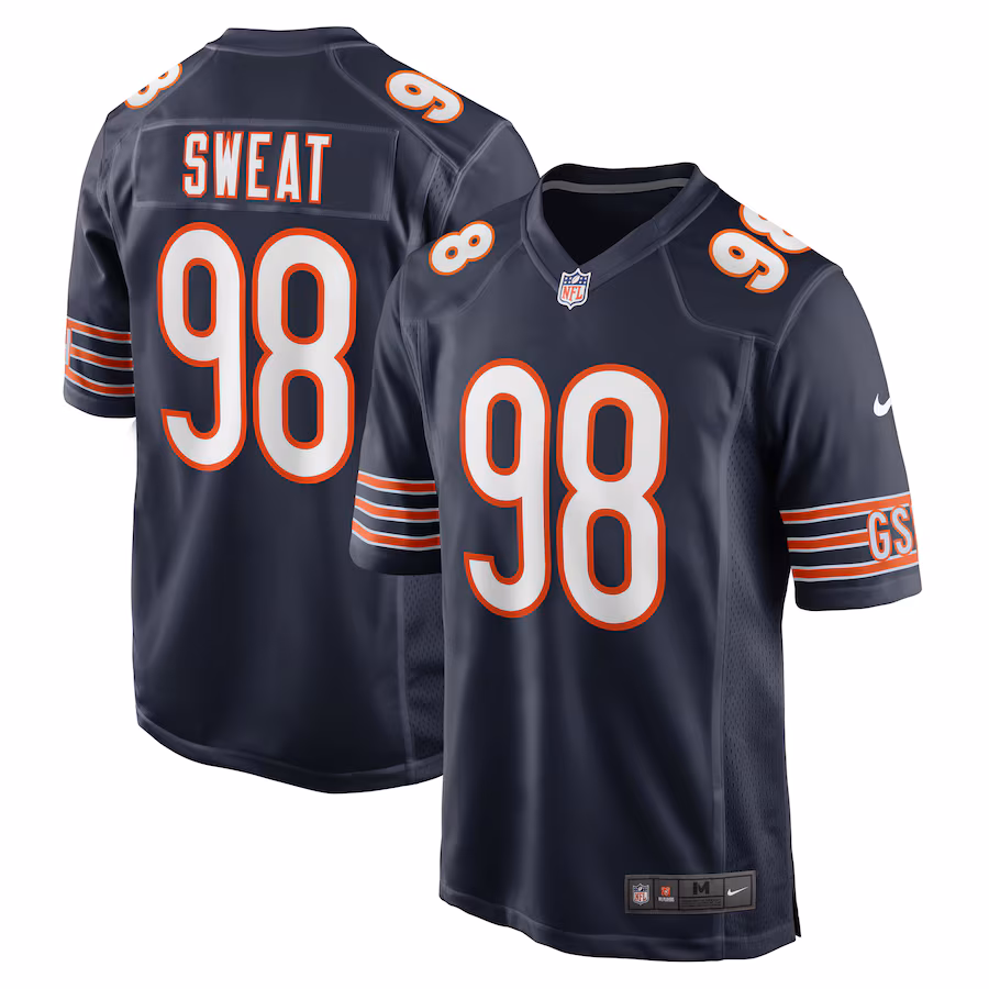 Men's Chicago Bears Montez Sweat Nike  Navy  Game Jersey - SUjersey01
