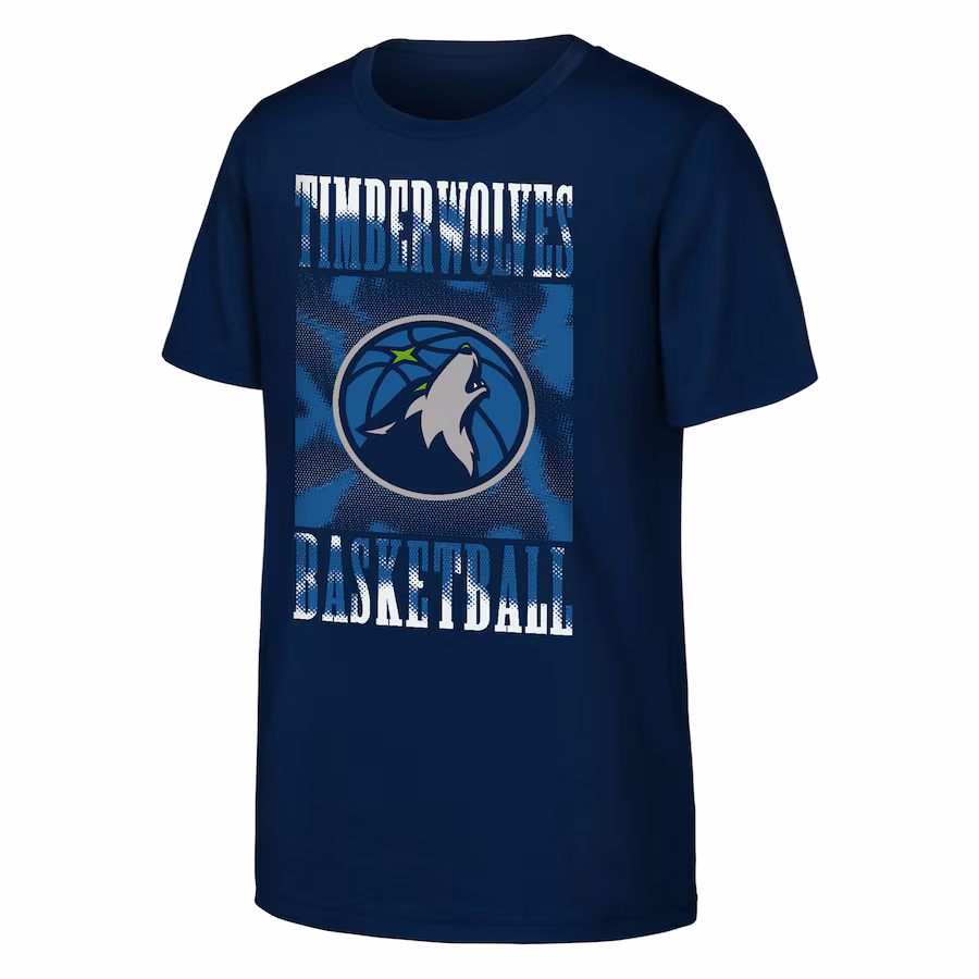 Youth Minnesota Timberwolves  Navy Garage Hero T-Shirt - SUjersey01