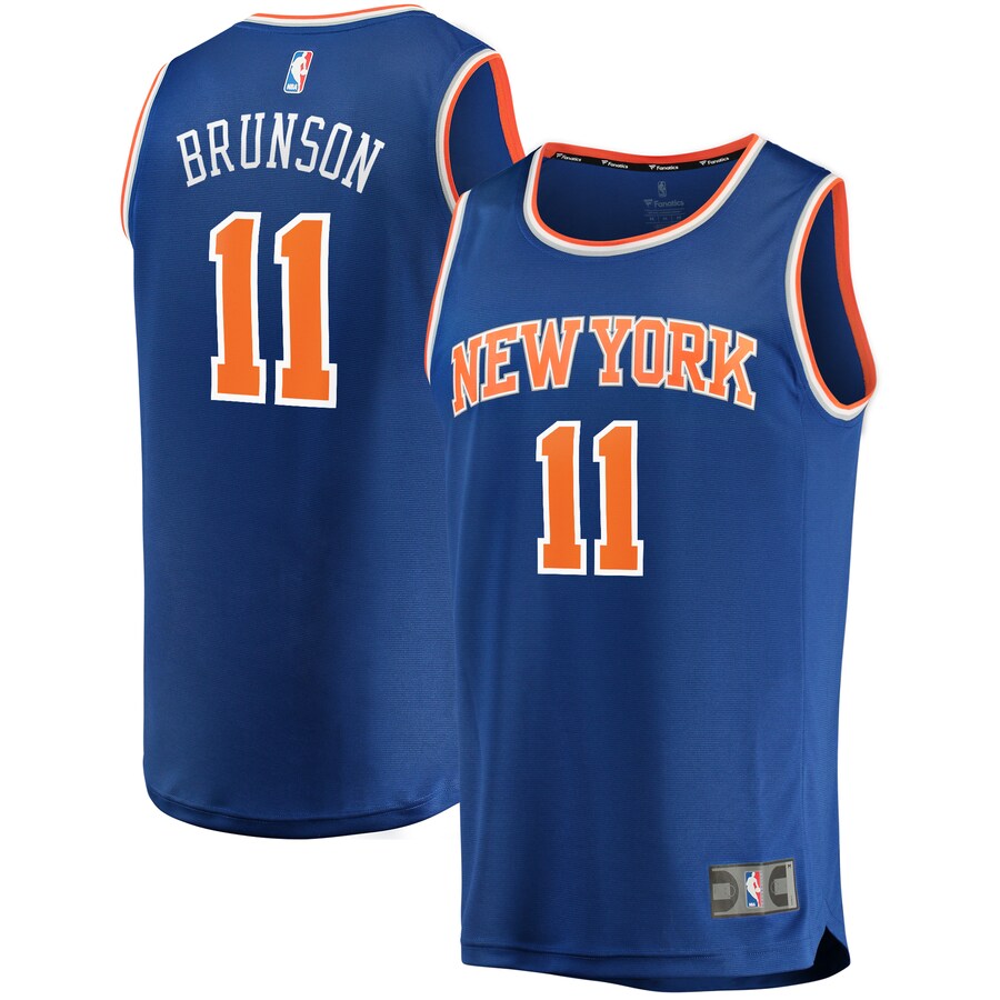 Men's New York Knicks Jalen Brunson Fanatics Blue Fast Break Replica Jersey - Icon Edition - SUjersey01