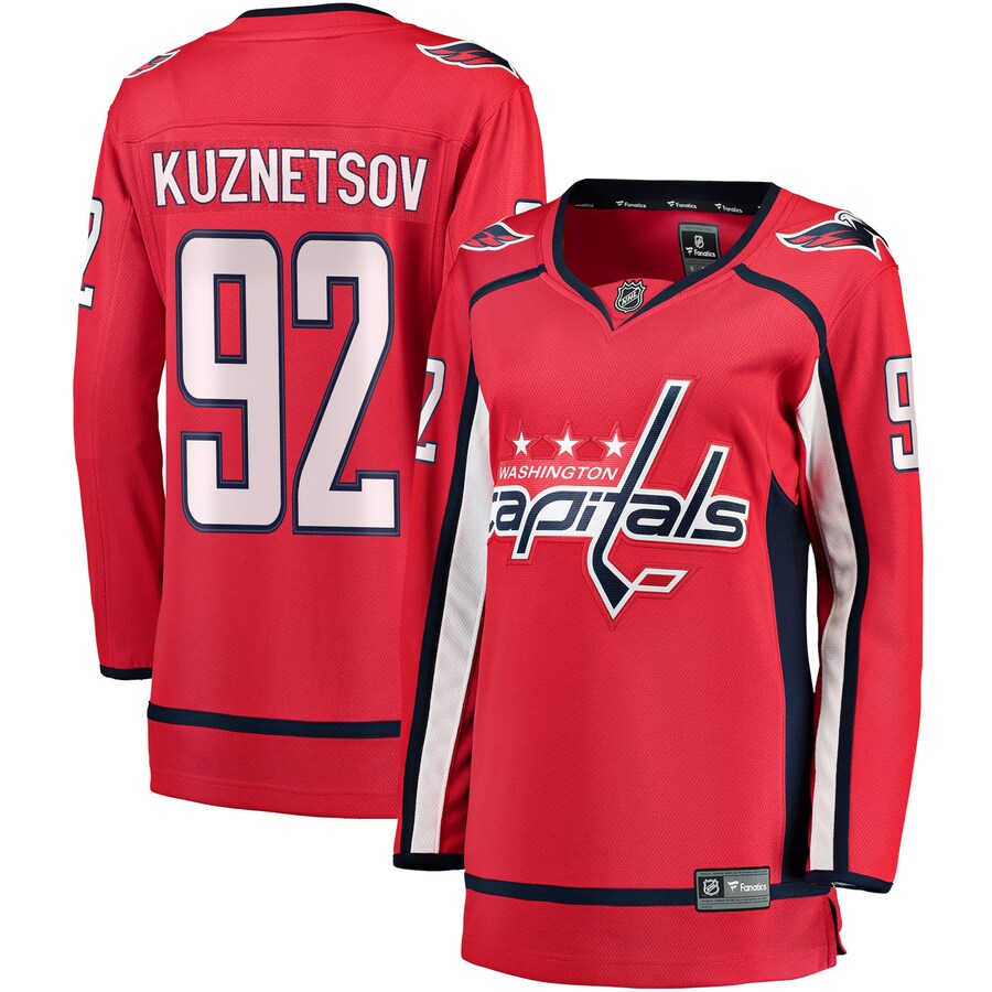 Women's Washington Capitals Evgeny Kuznetsov Fanatics Branded Red Breakaway Player Jersey - SUjersey01