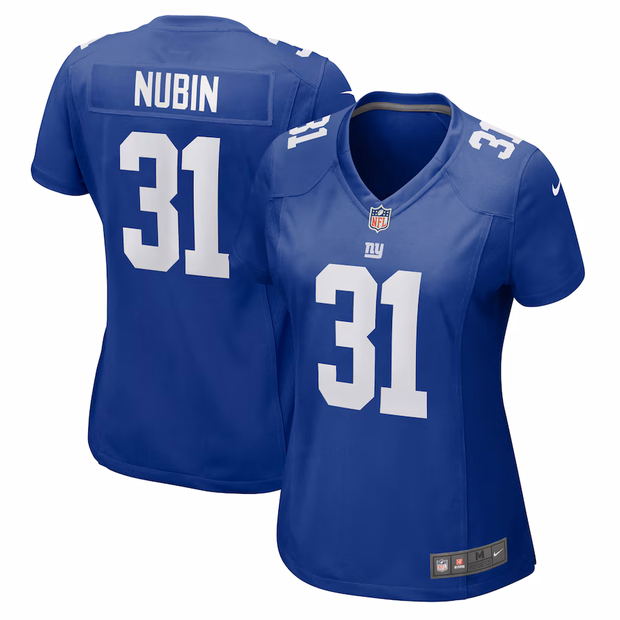 Women's New York Giants Tyler Nubin Nike Royal Game Jersey - SUjersey01