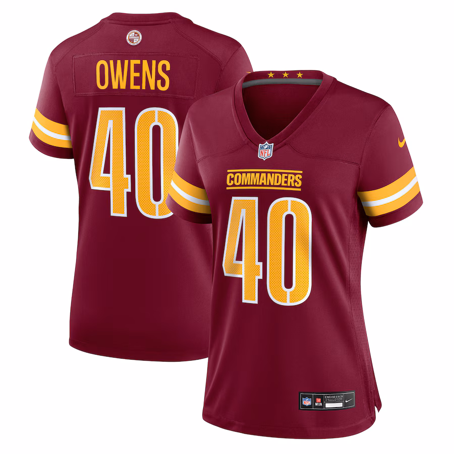 Women's Washington Commanders Tyler Owens Nike Burgundy Game Jersey - SUjersey01