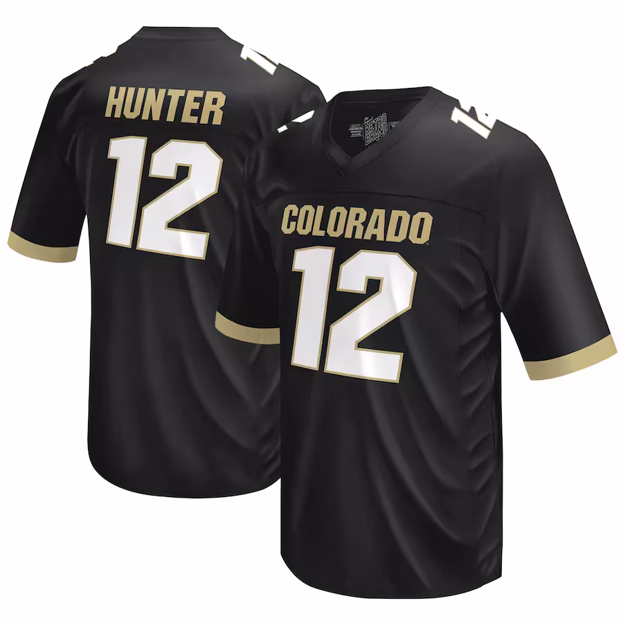 Travis Hunter Colorado Buffaloes Original Retro Brand  NIL Football Player Jersey – Black - SUjersey01