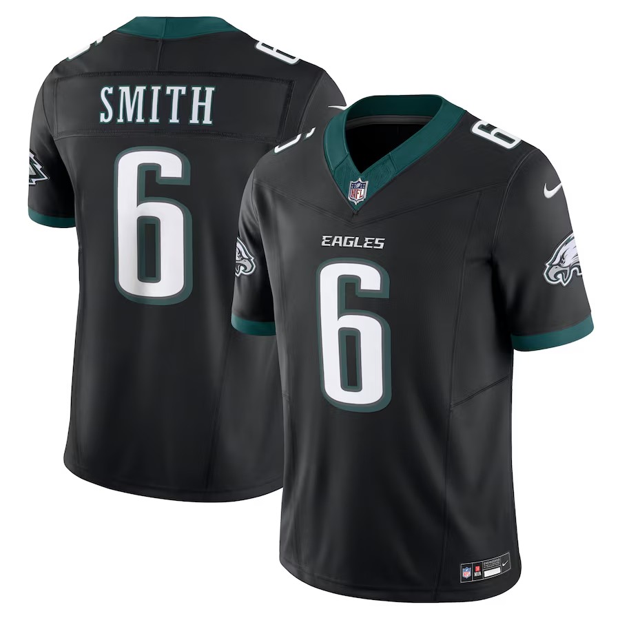 Men's Philadelphia Eagles DeVonta Smith Nike Black Alternate Vapor F.U.S.E. Limited Jersey - SUjersey01