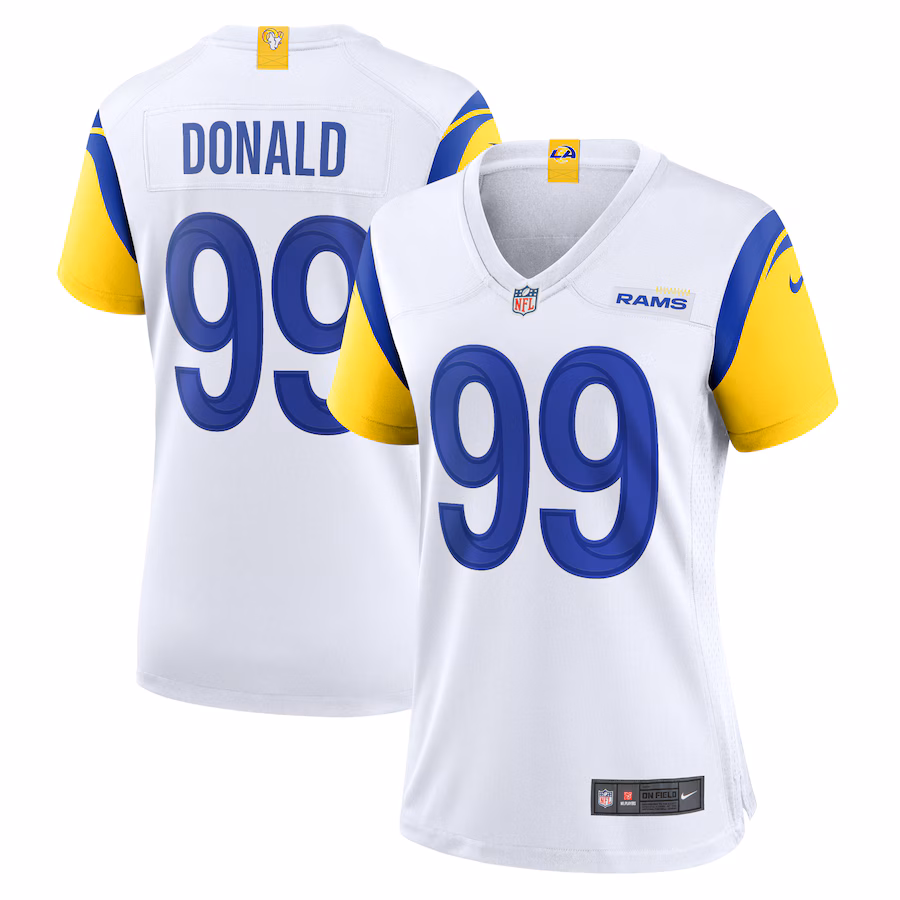 Women's Los Angeles Rams Aaron Donald Nike White Alternate Game Jersey - SUjersey01