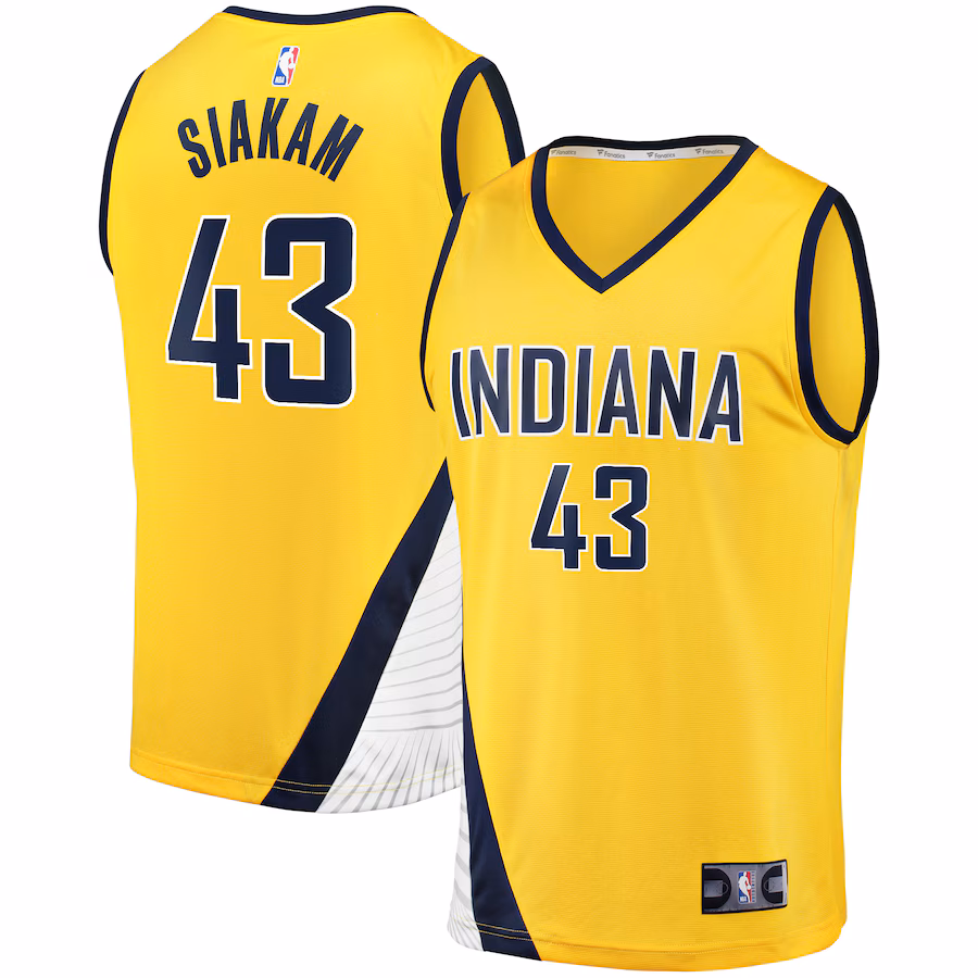 Youth Indiana Pacers Pascal Siakam Fanatics Gold Fast Break Player Jersey - Statement Edition - SUjersey01