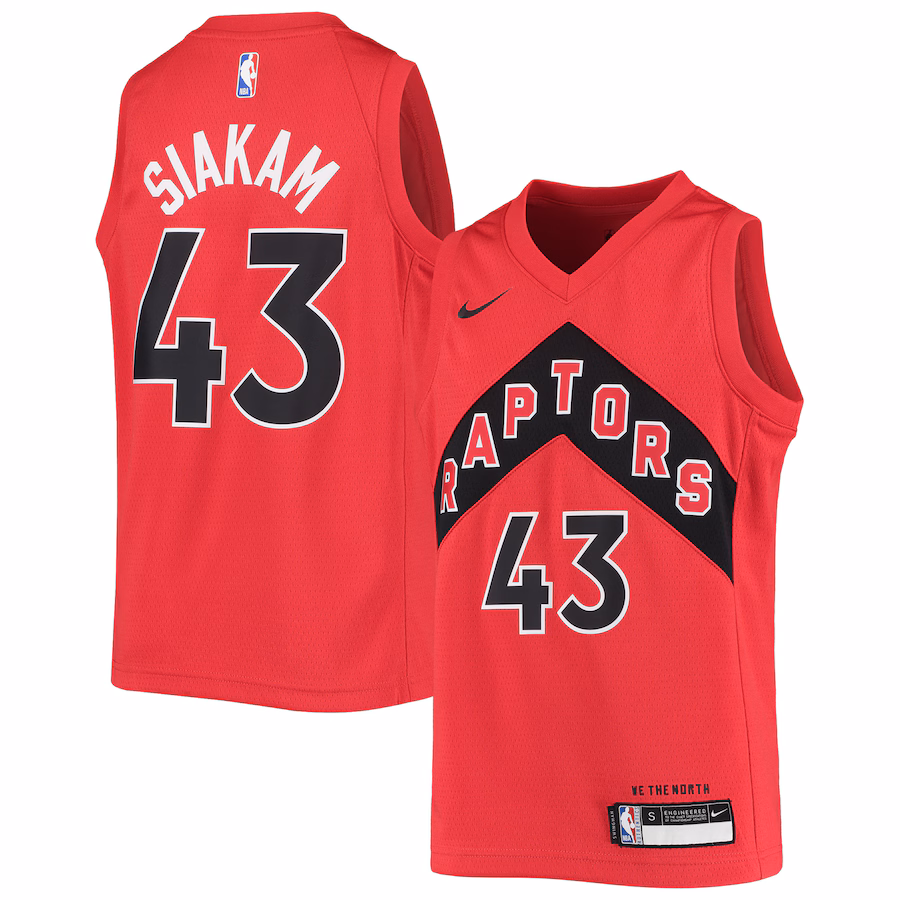 Youth Toronto Raptors Pascal Siakam Nike Red Swingman Jersey - Icon Edition - SUjersey01