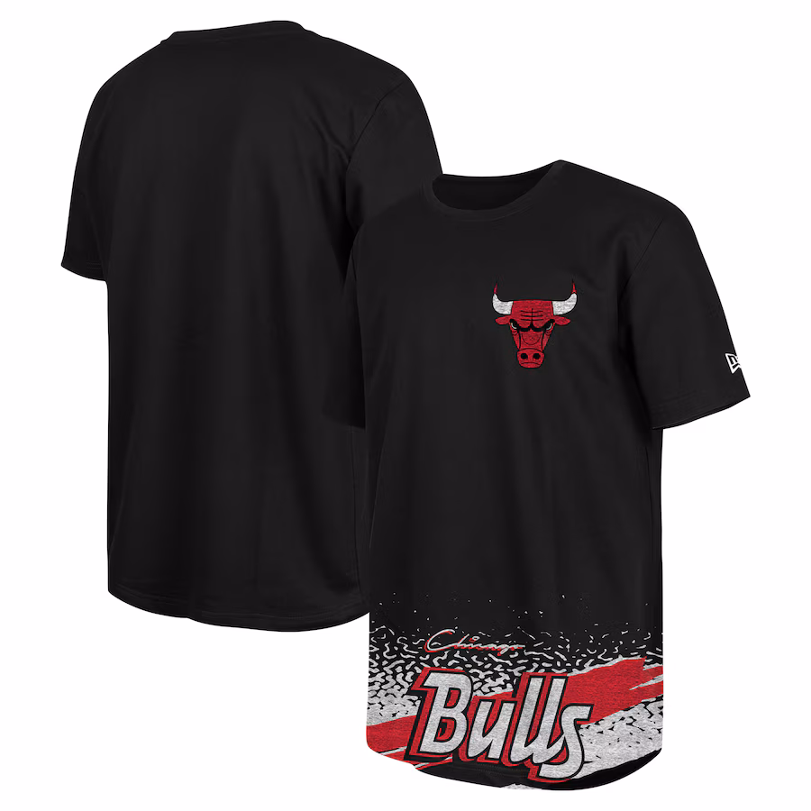 Men's Chicago Bulls New Era Black Sport Classic T-Shirt - SUjersey01