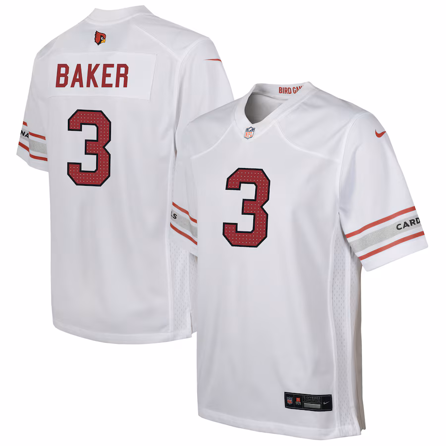 Youth Arizona Cardinals Budda Baker Nike White Game Jersey - SUjersey01
