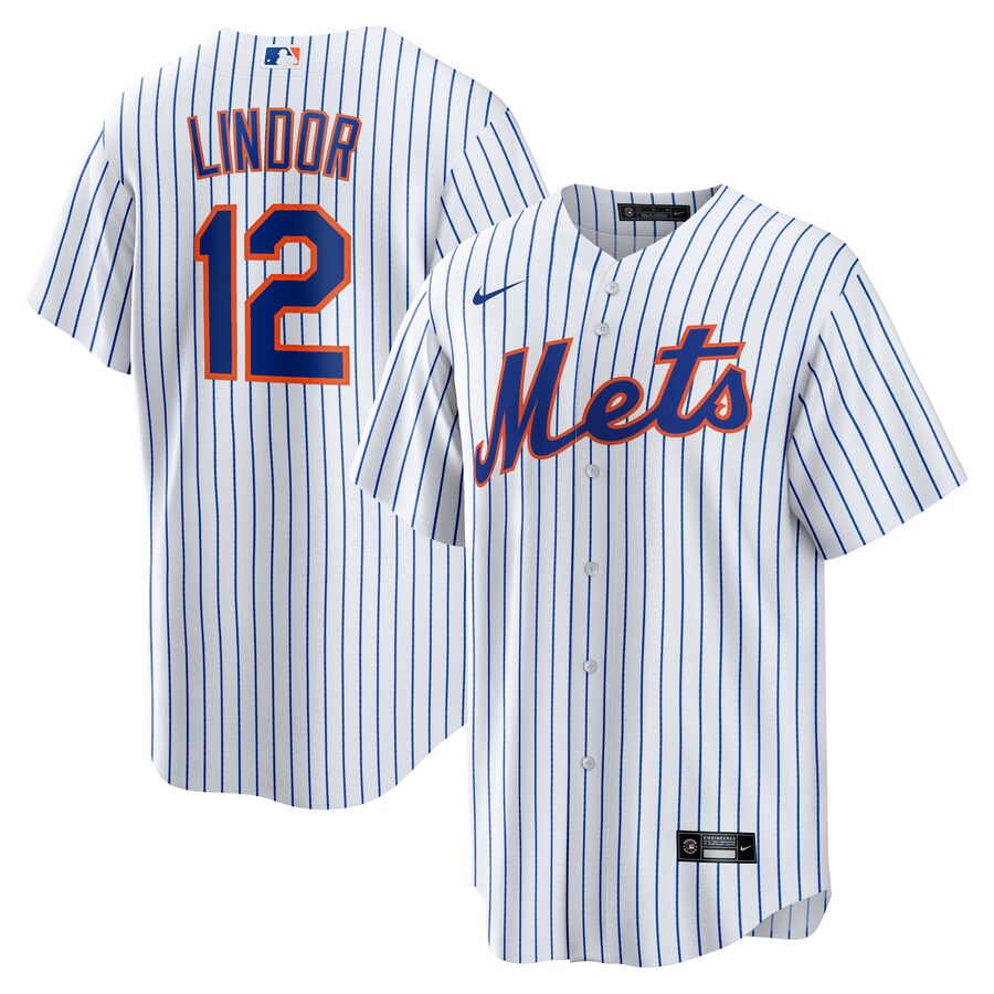 Men's New York Mets Francisco Lindor Nike White Home Replica Player Jersey - SUjersey01