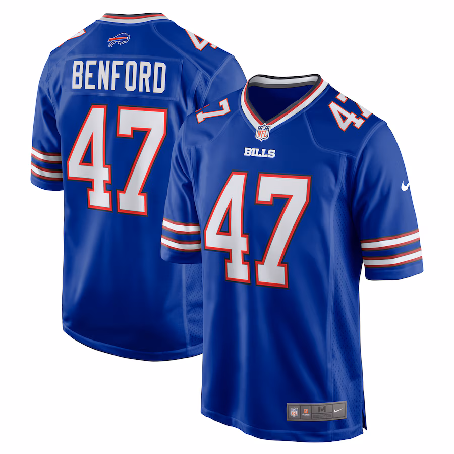 Men's Buffalo Bills Christian Benford Nike Royal Game Jersey - SUjersey01