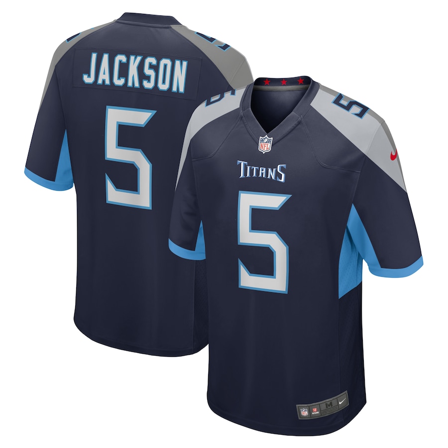Men's Tennessee Titans Kearis Jackson Nike  Navy Team Game Jersey - SUjersey01