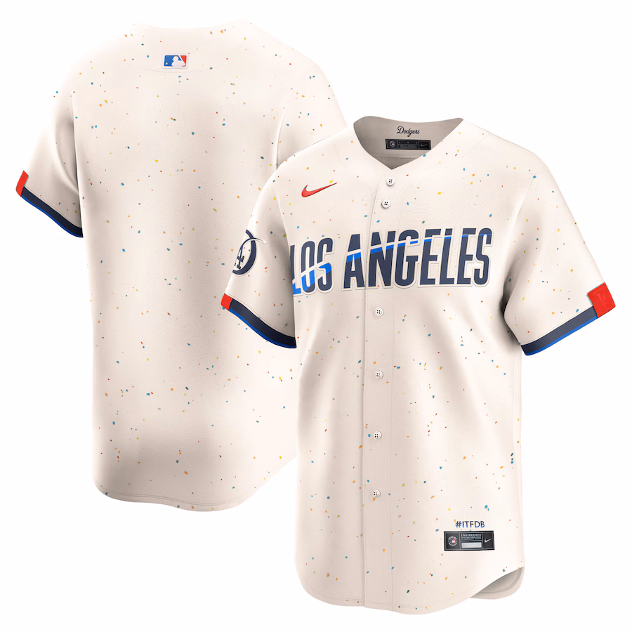Men's Los Angeles Dodgers Nike Cream City Connect Limited Jersey - SUjersey01