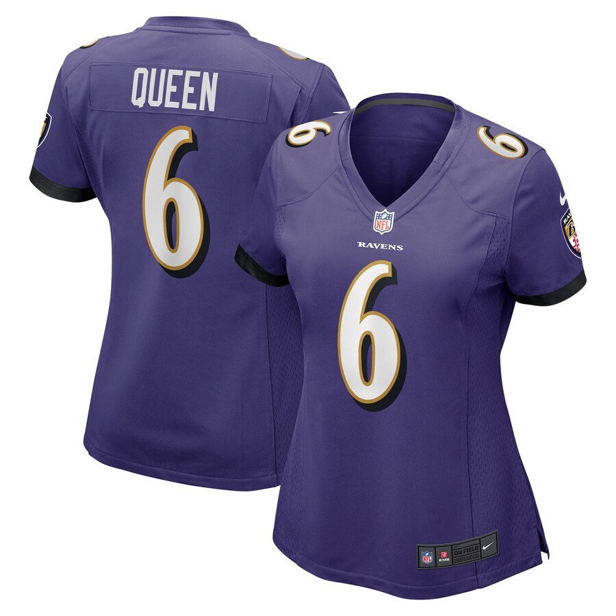 Women's Baltimore Ravens Patrick Queen Nike Purple Game Player Jersey - SUjersey01