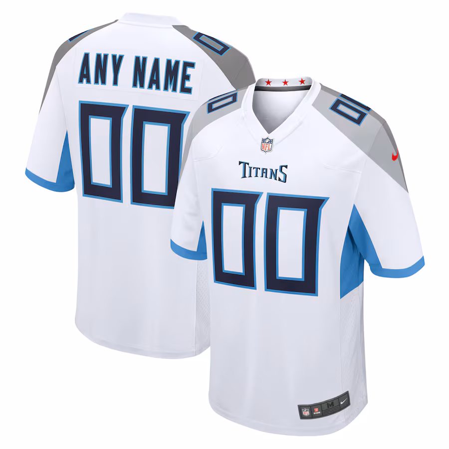 Men's Tennessee Titans Nike White Custom Game Jersey - SUjersey01