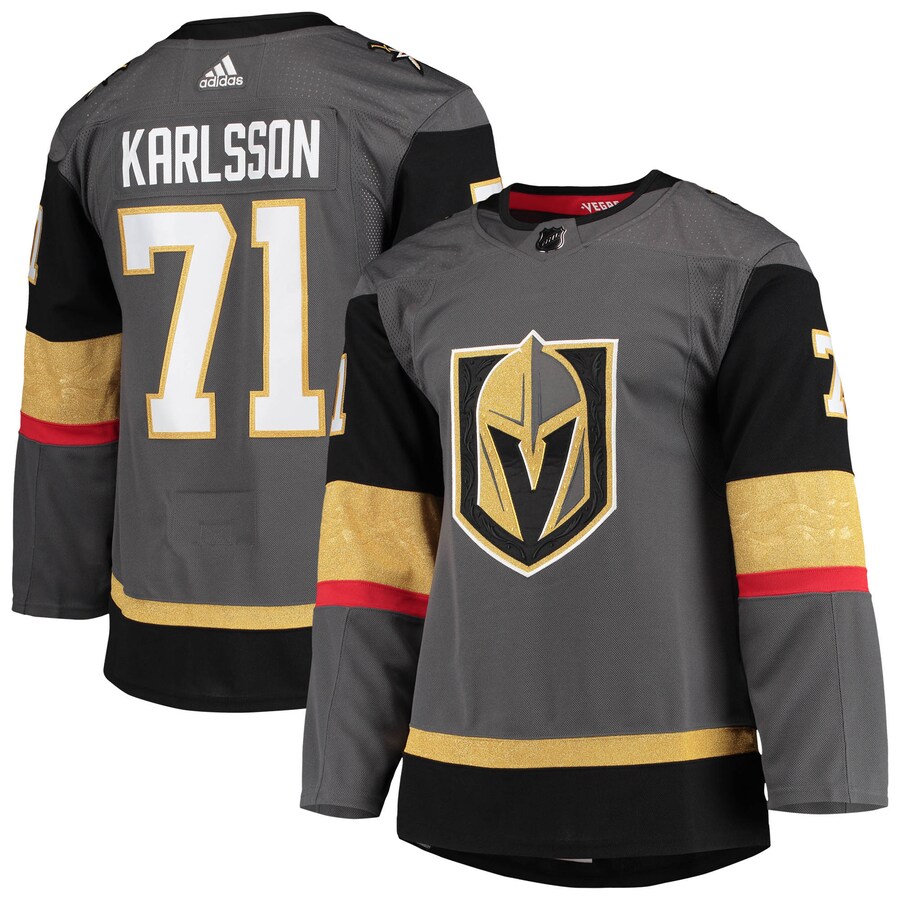 Men's Vegas Golden Knights William Karlsson adidas Gray Alternate Primegreen Authentic Pro Player Jersey - SUjersey01
