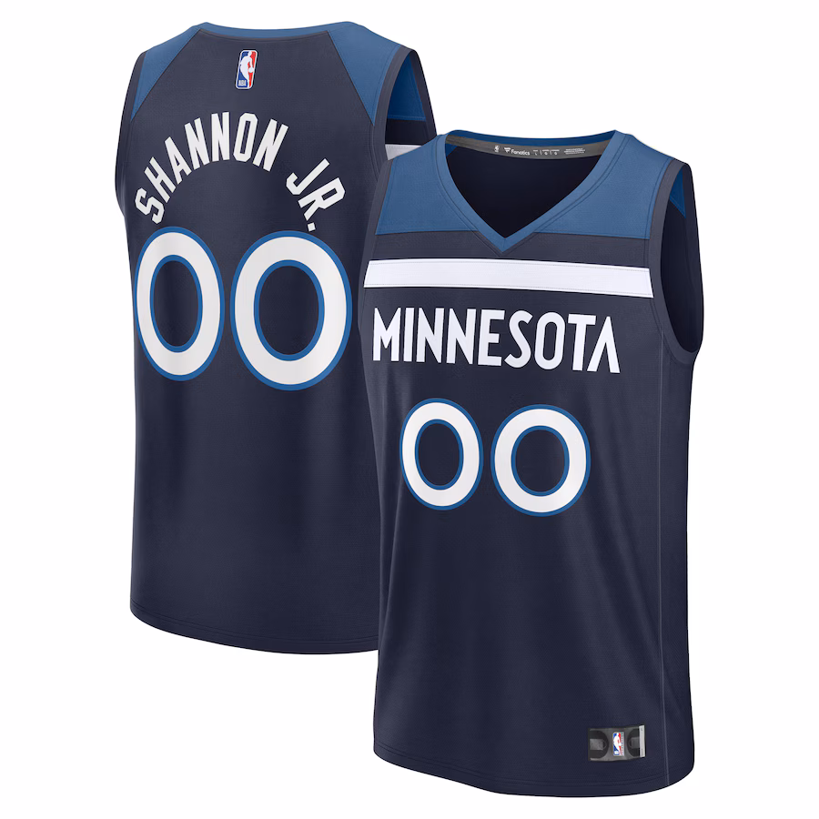 Men's Minnesota Timberwolves Terrence Shannon Jr. Fanatics Navy Fast Break Replica Player Jersey - Icon Edition - SUjersey01